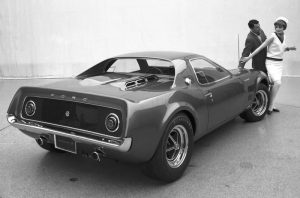 1967 mid engine mustang mach 2 rear three quarter staged concept