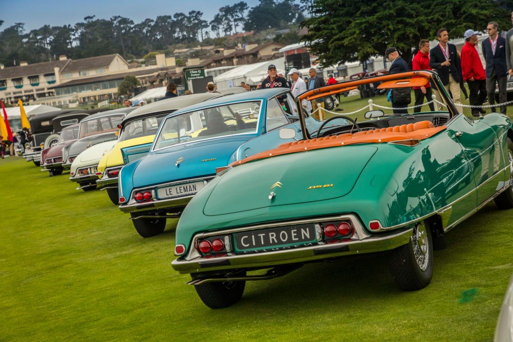 2018 Pebble Beach Concours Cars in Row