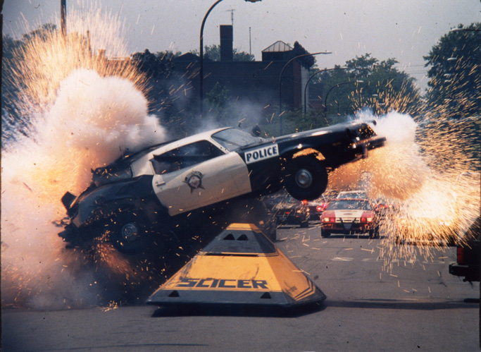 1974 Gone in 60 Seconds Film Police Car Crash with Slicer