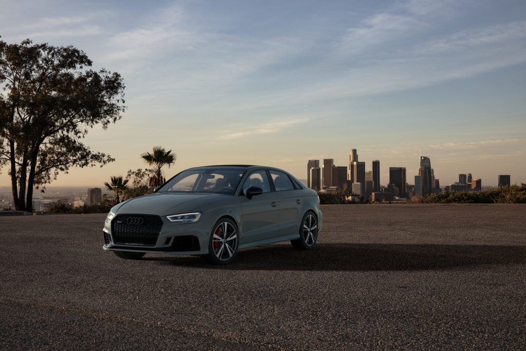 2020 Audi RS 3 Nardo edition front three quarter