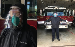 Lewisville FD Firefighter Wearing KAM Shield