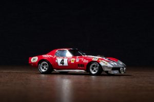 Corvette Race Car Model Miniature Front Three-Quarter