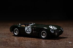 Jaguar Race Car Model Miniature Front Three-Quarter