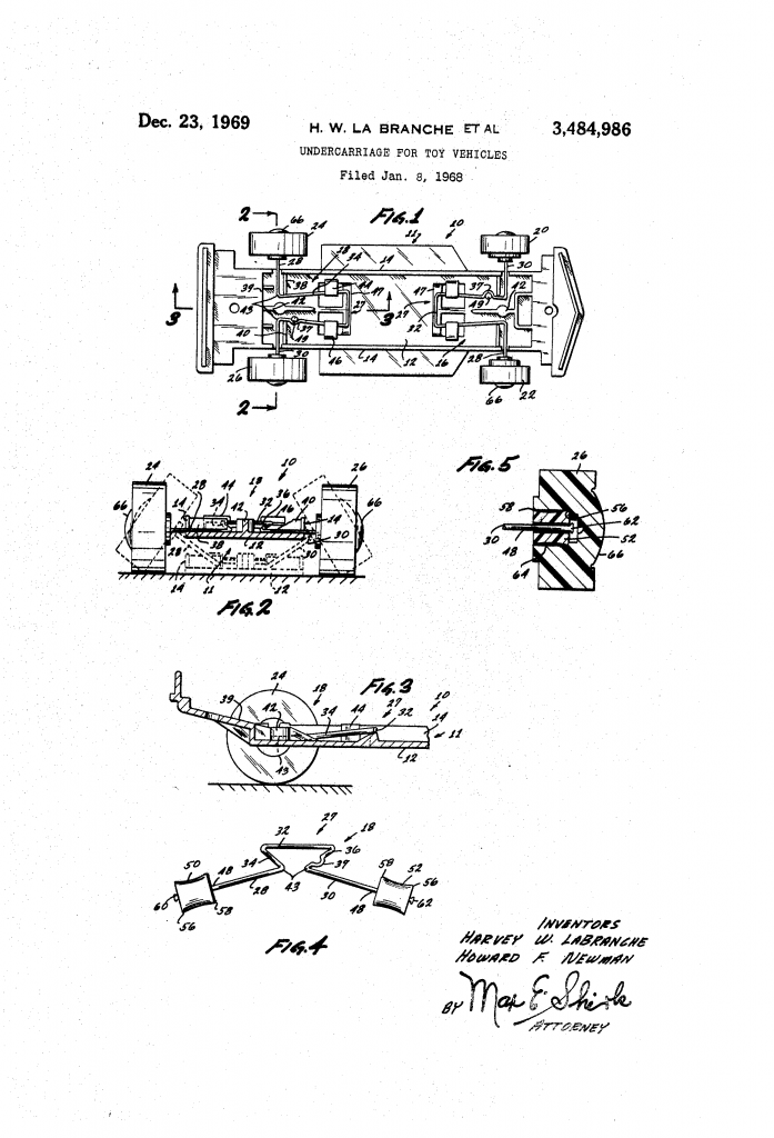 hot wheels patent page 1 chassis
