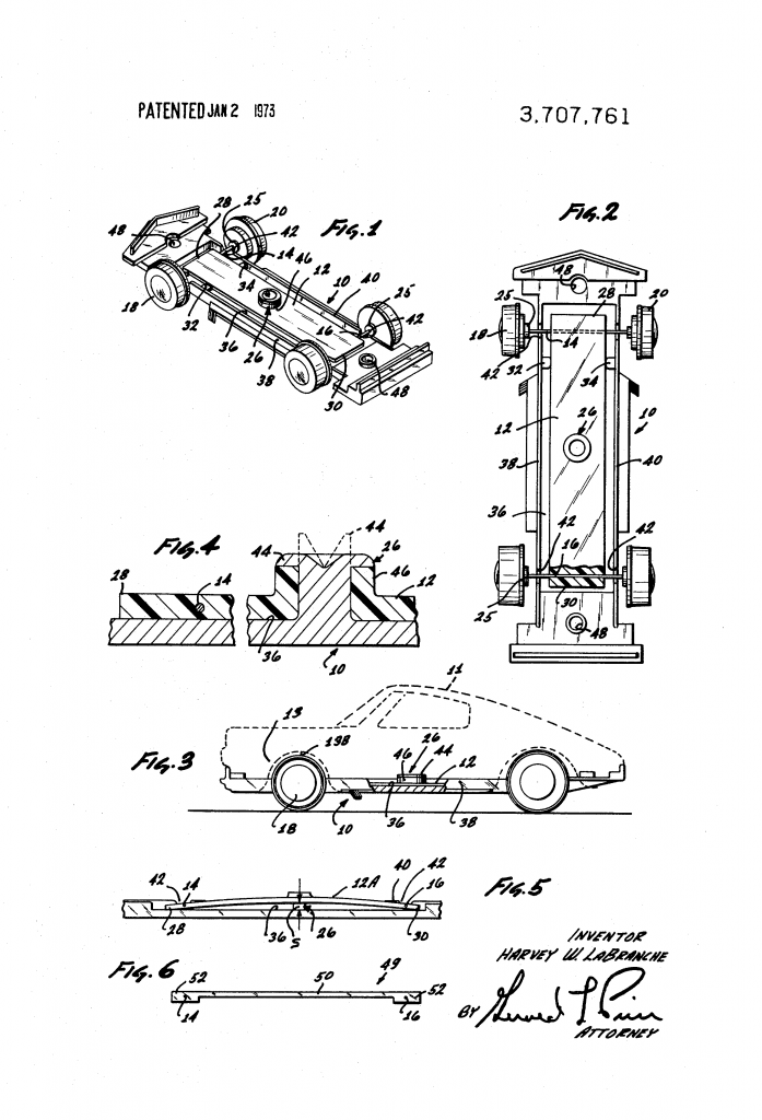 hot wheels patent chassis