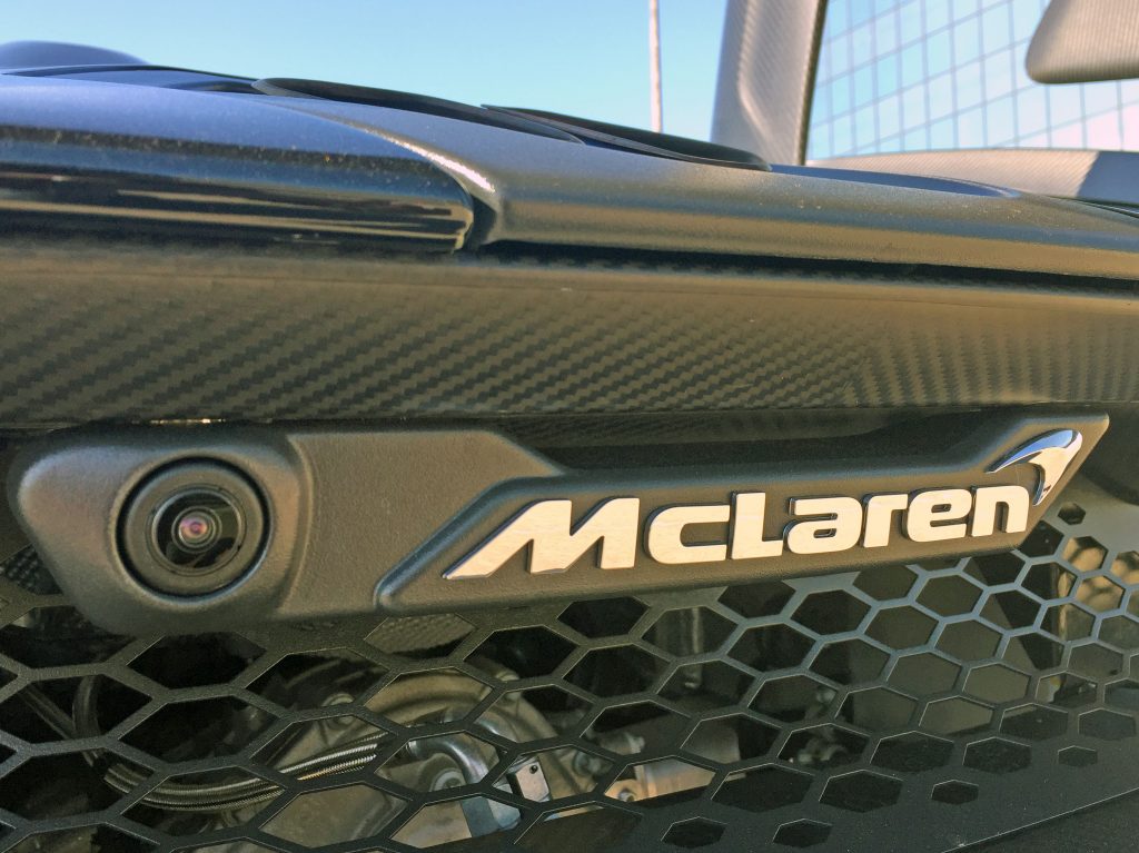 2019 McLaren Senna rear emblem