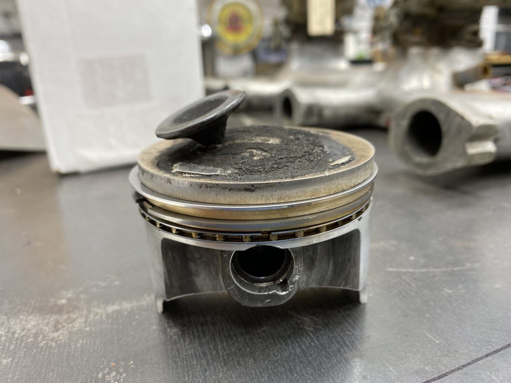 honda XR250 valve stuck in piston out of engine