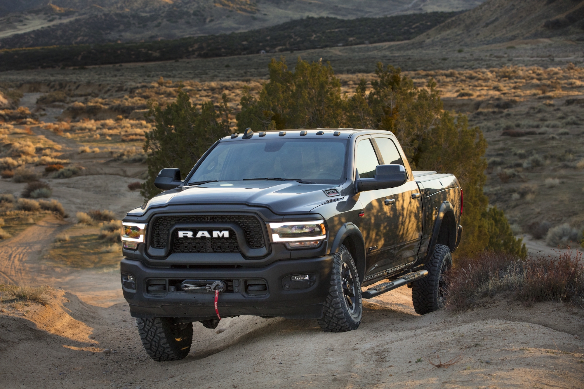 2020 Ram Power Wagon Crew Cab front three-quarter articulation off-road