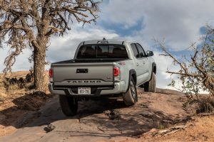 2020 Tacoma TRD Off Road rear three-quarter articulation off-road