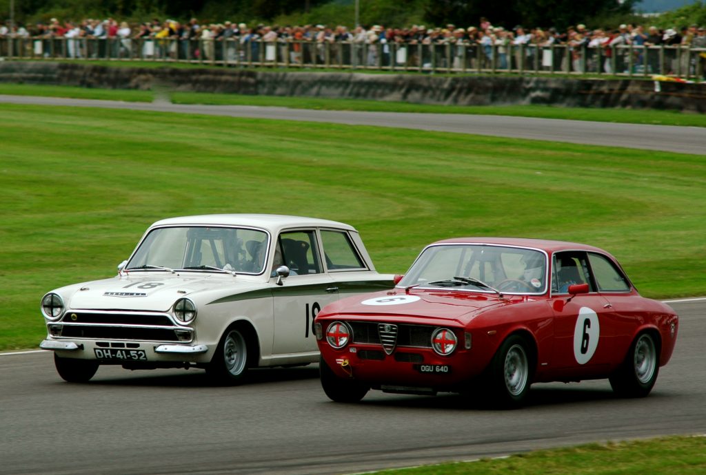 stirling moss lotus cortina goodwood alfa